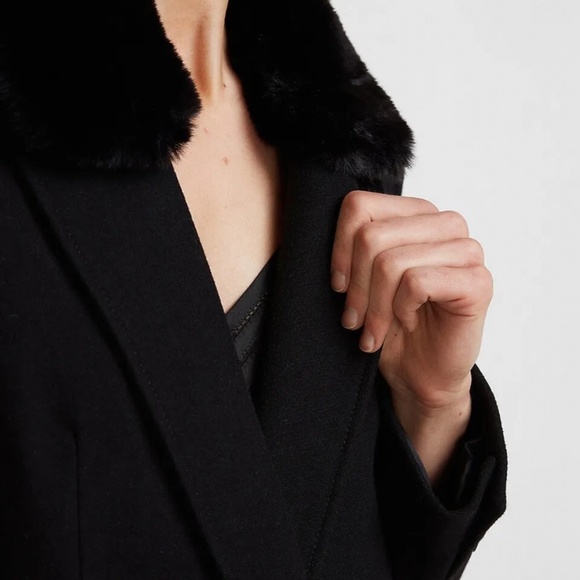 Coat with faux fur trim - Picture 5 of 5